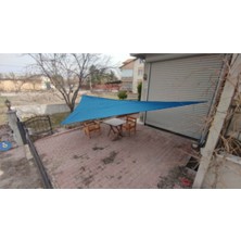 Mavi Üçgen Gölgelik Oxford Kumaş 190GR M² 3X3X4.25MM, Dayanıklı ve Şık Tasarım