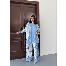 Ithal Jessica Kumaş Çiçek Desenli Gömlek & Pantolon 2'li Takım