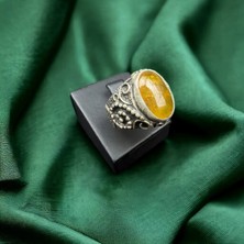 Sarı Safir Gümüş Yüzük