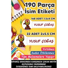 Kt Grup Okul Etiketi Kalem Defter Etiketi Özel Isim Yazılabilen Etiket Iron Man 190 Adet