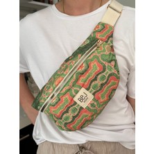 Bej Store Suya Dayanıklı Bel Çantası Tekstil Materyal ile Şık Tasarım 18x32 cm Ebatlar