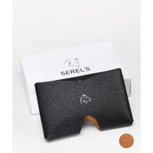 Exclusive Hakiki Deri Siyah Karamel Kartlık