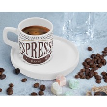 Kişiye Özel Isimli Espresso Tasarımlı Kahve Fincanı, Hediye, Iş ve Aile Için Mükemmel Seçim
