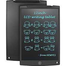 T12 Siyah Writing Tablet LCD 12 Inç Dijital Kalemli Çizim Yazı Tahtası