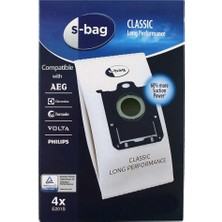 Philips, Electrolux ile Uyumlu S-Bag Süpürge Torbası 4lü Paket