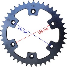 Cf Moto Sr 450 Arka Dişli Std 520-42T Iç 125 mm 6 Delikli Öm