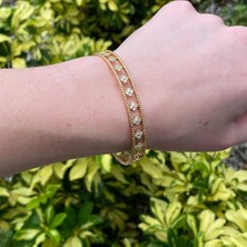 Nesly Accessories 14K Altın Kaplama Kelepçe Bileklik