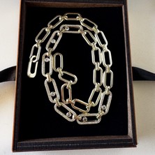 Haraketli Taşlı 14K Gold Kolye