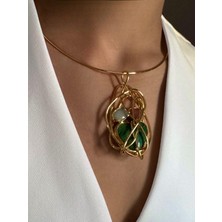 Doğal Taşlı Tel Choker