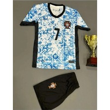 C.r.i.s.t.i.a.n.o Ronaldo Portekiz 2024/25 Deplasman Çocuk Forması 4'lü Set