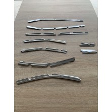 Clio 5 Ön Tampon Çıtası Krom 10 Parça 2019 ve Sonrası Paslanmaz Çelik