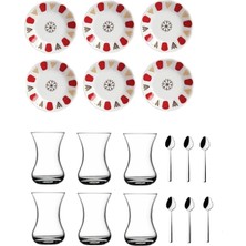 18 Parça Otantik Acem Çay Bardağı Takımı, Şık ve Geleneksel Tasarım ile Tamamlayın