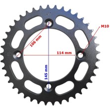 Atv AU200 Kayo Arka Dişli 530-41T Iç 114 mm 4 Delıklı Ind Öm