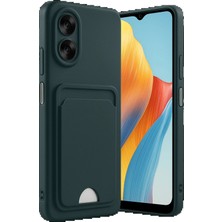 CPT16 Oppo A38 Kılıf Kelvin Kartvizitli Silikon - Koyu Yeşil