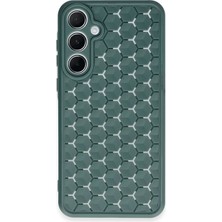 CPT16 Samsung Galaxy A55 5g Kılıf Petek Silikon Kapak - Koyu Yeşil