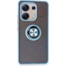 CPT16 Xiaomi Redmi Note 13 4g Kılıf Montreal Yüzüklü Silikon Kapak - Buz Mavi