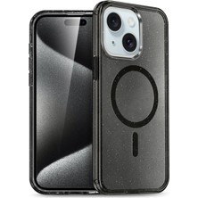 CPT16 iPhone 15 Plus Kılıf Glow Magsafe Kapak - Siyah