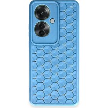 CPT16 Oppo Reno 11F Kılıf Petek Silikon Kapak - Mavi