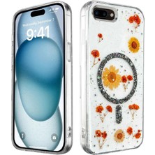 CPT16 iPhone 7 Kılıf Daisy Simli Magsafe Kapak - Siyah