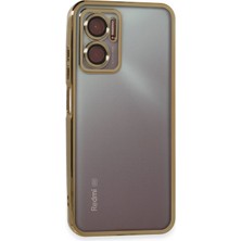 CPT16 Xiaomi Redmi Note 11E Kılıf Lensli Silikon - Gold