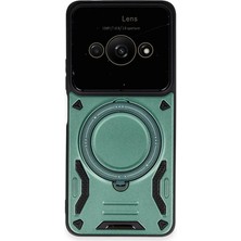 CPT16 Xiaomi Poco C61 Kılıf Joy Lens Standlı Kapak - Koyu Yeşil