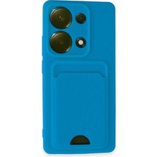CPT16 Xiaomi Redmi Note 13 Pro 4g Kılıf Kelvin Kartvizitli Silikon - Mavi