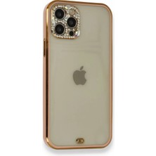 Newface Iphone 12 Pro Kılıf Liva Taşlı Silikon - Pembe Svlrs