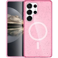 CPT16 Samsung Galaxy S23 Ultra Kılıf Glow Magsafe Kapak - Pembe