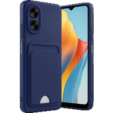 CPT16 Oppo A38 Kılıf Kelvin Kartvizitli Silikon - Lacivert