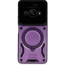 CPT16 Xiaomi Poco C61 Kılıf Joy Lens Standlı Kapak - Mor