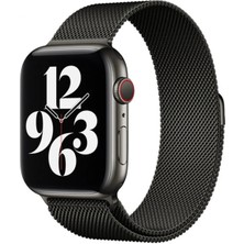 CPT16 Apple Watch 38MM Metal Mıknatıslı Kordon - Siyah
