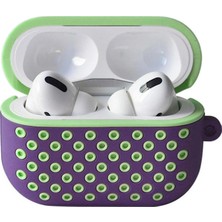 CPT16 Airpods Pro 2 (2.nesil) Spor Delikli Kılıf - Lila-Yeşil