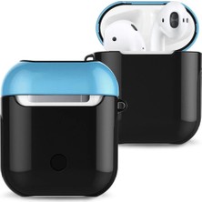 CPT16 Airpods 2 (2.nesil) 3in1 Kılıf - Siyah-Mavi