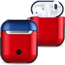CPT16 Airpods 2 (2.nesil) 3in1 Kılıf - Kırmızı-Lacivert