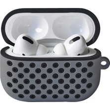 CPT16 Airpods Pro 2 (2.nesil) Spor Delikli Kılıf - Gri-Siyah