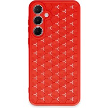 CPT16 Samsung Galaxy A25 5g Kılıf Petek Silikon Kapak - Kırmızı