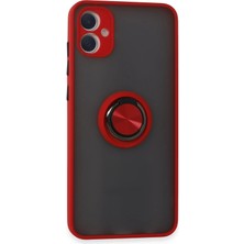 CPT16 Samsung Galaxy A05 Kılıf Montreal Yüzüklü Silikon Kapak - Kırmızı
