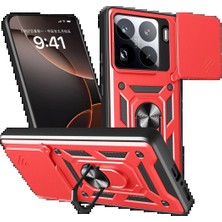 CPT16 Xiaomi Mi 15 Pro Kılıf Pars Lens Yüzüklü Silikon - Kırmızı