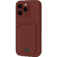 CPT16 iPhone 16 Pro Max Kılıf Kelvin Kartvizitli Silikon - Bordo