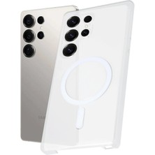 CPT16 Samsung Galaxy S25 Ultra Kılıf Pc Zara Magsafe Şeffaf Kılıf - Şeffaf