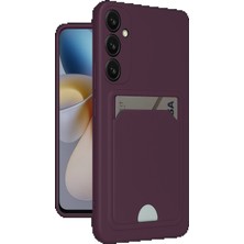 CPT16 Samsung Galaxy A56 Kılıf Kelvin Kartvizitli Silikon - Derin Mor