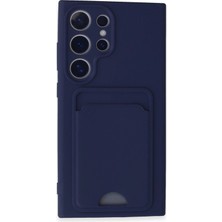 CPT16 Samsung Galaxy S24 Ultra Kılıf Kelvin Kartvizitli Silikon - Lacivert