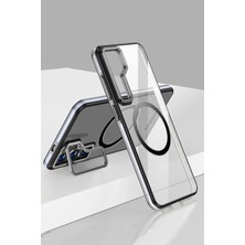 CPT16 Samsung Galaxy S24 Crystal Magsafe Kapak - Siyah