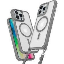 CPT16 iPhone 16 Pro Max Kılıf Enka Magsafe Silikon Kılıf - Titan Gri