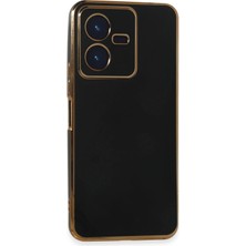 CPT16 Vivo Y22 2022 Kılıf Volet Silikon - Siyah