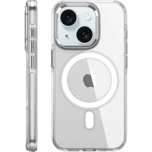 CPT16 iPhone 15 Pro Kılıf Crystal Magsafe Kapak - Şeffaf
