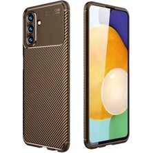 CPT16 Samsung Galaxy A36 Kılıf Auto Focus Karbon Kapak - Kahverengi