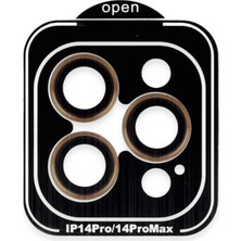 CPT16 iPhone 15 Pro Max Pvd Metal Kamera Lens - Turuncu