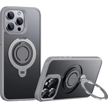 CPT16 iPhone 15 Pro Avatar 360 Dönen Magsafe Kapak - Titan Gri