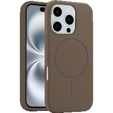 CPT16 iPhone 16 Pro Kılıf Jully Magsafe Kapak - Kahverengi